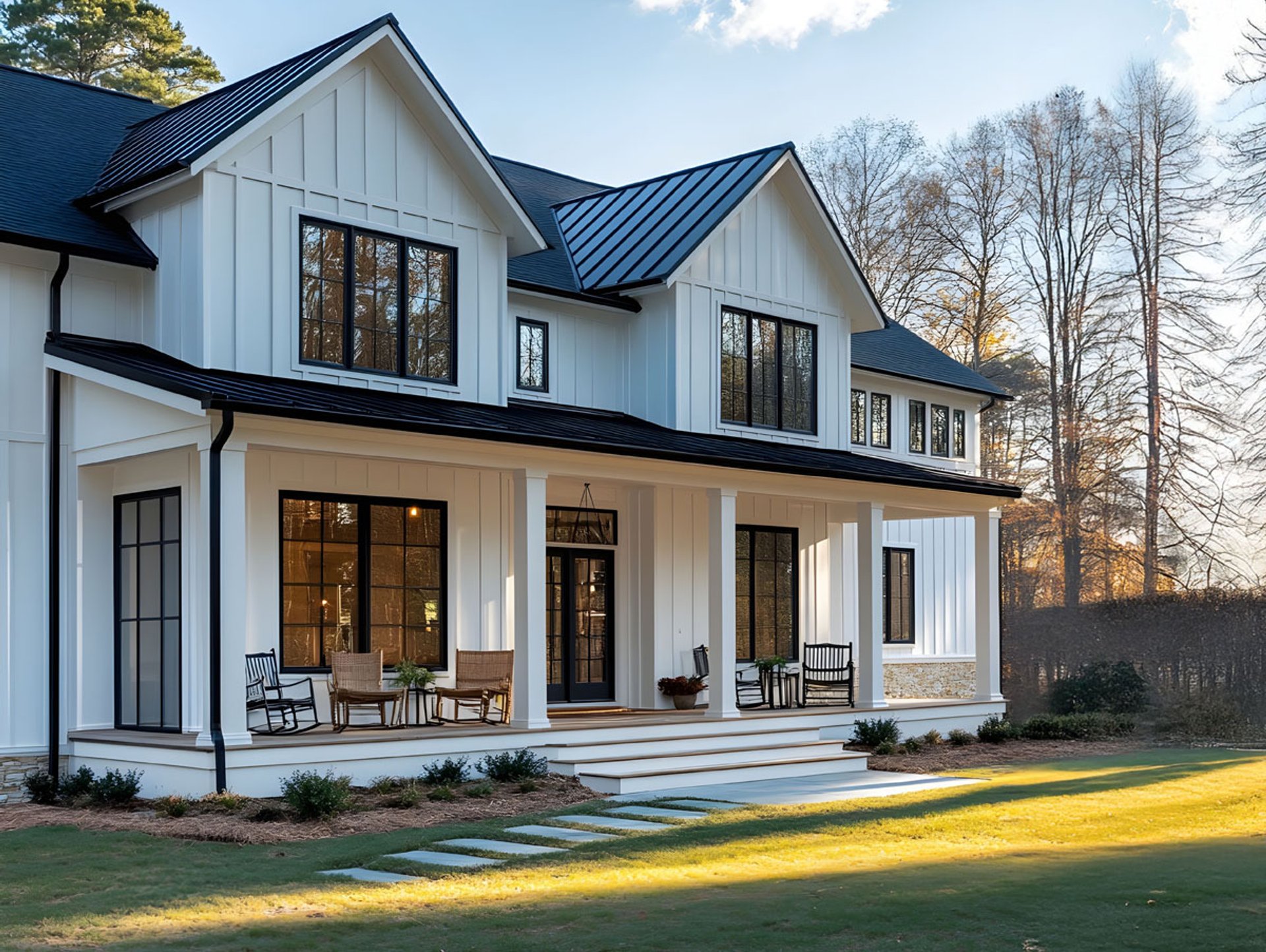 metal siding on suburban home
